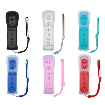 Bezdrôtový Diaľkový ovládač pre Wii Vstavaný Motion Plus Gamepad s Silikónové puzdro snímača pohybu 2018