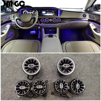 LED Okolitého Svetla Vhodné pre Mercedes-Benz W222 S-Class Ventilačné Turbíny Svetelný Klimatizácia Ventilačné 64 Farba/7 Farba Prieduch