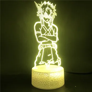 Smart Phone Control 7 Farieb Môj Hrdina Akademickej obce Bakugou Katsuki Naruto Akcie Obrázok 3D LED Nočné Osvetlenie Anime Dieťa Udalosť Cenu