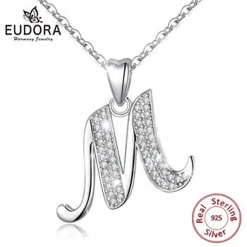 EUDORA 925 Sterling Silver Náhrdelník 26 List módny Prívesok Charm 45.72 cm O Reťazca s Šperky box Výročie darček D77