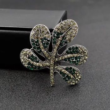 CINDY XIANG Drahokamu Leaf Brošňa Pre Ženy Vintage Nového Závodu Šperky Kabát Príslušenstvo 4 Farby k Dispozícii Dobrý Darček