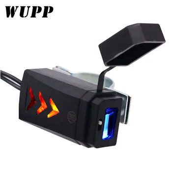 WUPP 5V 2.1 Nepremokavé Nabíjačku USB Zásuvka, Adaptér Napájania DC 12-24V Motocykel Elektronické príslušenstvo pre Telefón, Port Zásuvka