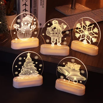 Vianočné Led Svietiť Svetlo Kerstboom Decoraties Domáce Dekorácie Nočné Osvetlenie Pre Deti Opakovane Nový Rok 2021