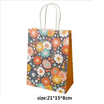 10PCS/množstvo 3 možnosti Malý kvetinový darček taška Yanghua kraft tote bag Romantický kvetinový papier taška