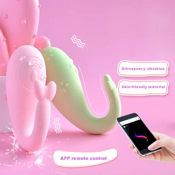 8-frekvencia Vibrácií Vibrátor APLIKÁCIU Bluetooth Bezdrôtové Ovládanie G-spot Masážne Vibračné Vajíčko Dospelých Hry, Sex Hračky pre Ženy