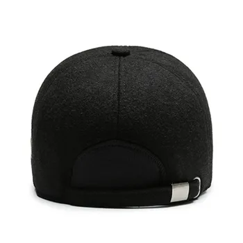 SILOQIN nastaviteľná veľkosť čiernu čiapku nové studena-odolné chrániče sluchu spp mužov to hrubé teplé Baseball čiapky pre mužov Otec značiek klobúky zimné klobúk