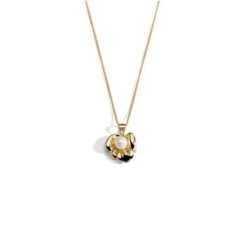 925 Silver Kvety, Prívesky, Náhrdelníky Šperky Minimalizmus Chocker Kolye Vintage Collier Bijoux Femme Zlato Boho Ženy Náhrdelník
