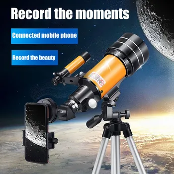 F30070 15X-150X 70 mm Astronomickému Teleskopu S Statív Telefón Adaptér Monokulárne Mesiac Sledovať Prírodovedných Poznávacích Hračka