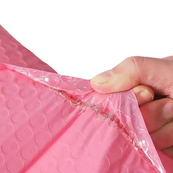 25pcs ružová pribrala samozatváracia pena s obálky 13x18cm nepremokavé darček mailing balení taška samozatváracia ružová#40