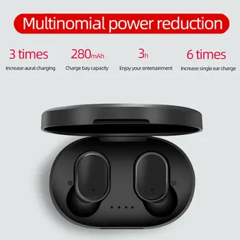 A6S Bluetooth Headsety Pre Redmi Airdots Bezdrôtové Slúchadlá 5.0 TWS Slúchadlá do uší Potlačením Hluku Mic pre Xiao iPhone Huawei Samsung