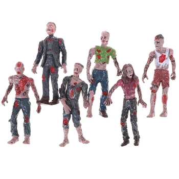 6 Ks Chodiace Mŕtvoly Model Teroru Zombie Deti Deťom Akcie Obrázok Hračky, Bábiky, Montáž Modelov