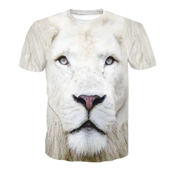 Letné nové 3D tlač pánske T-shirt zvierat lev pohodlné krátke rukáv chlapci a dievčatá zabezpečovacie mlieko hodváb krátky rukáv