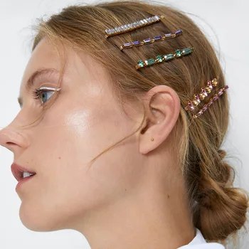 Móda Crystal Barrettes sponky do vlasov pokrývku hlavy pre Ženy, Dievčatá Drahokamu sponky do Vlasov Kolíky Barrette Styling Nástroje a Príslušenstvo