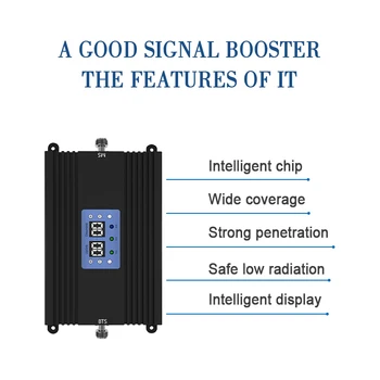 Lintratek 2G 3G Mobilného Signálu Zosilňovač FDD 4G 850 1800 1700 1900 Dual-band 80db LCD Displej, Booster pre 2G 3G 850 1700 SIGNÁL