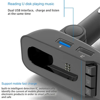 CDEN Auto MP3 prehrávač s Bluetooth Headset do Auta FM vysielač U diskov / TF karty hráč, nabíjačka do auta Multimediálne Hrať