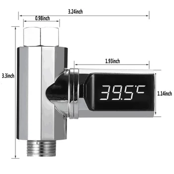 LED Digitálne Sprcha Vody Teplomer Zobraziť Temperture Monitor s Vysokou Presnosťou Snímač Teploty Kúpeľňa Sprchovaní Monitor