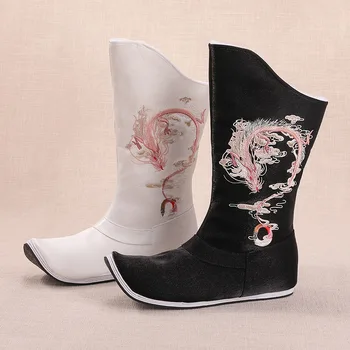 Tradičný Čínsky Štýl Muži Ženy Dávnych Topánky Dragon Výšivky Obuv Módne Retro Orientálna Opera Hanfu Cosplay Topánky