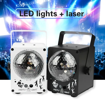 LED Disco Laserového Svetla 60 Vzory DJ Hudba Aktivovať Projektor Domov Strán, Svadby, DJ Stage RGB svetelný Efekt