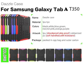Pre Samsung Galaxy Tab 8.0-Prípade Tab 8.0-SM - T350 T355 SM-T350 Tablet Brnenie Prípade Silikónové TPU+PC Shockproof Stojan, Kryt