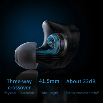 NOVÁ ZNAČKA FiiO FH3 Triple Drive In-Ear HiFi Slúchadlá s Vysokým Rozlíšením,Bass Sound, Vysokou Vernosťou pre Smartphony/PC
