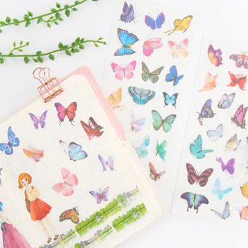 15packs/veľa krásneho motýľa samolepiace nálepky tesnenie sticky štítok dekorácie nástroje pre dieťa DIY papiernictvo veľkoobchod