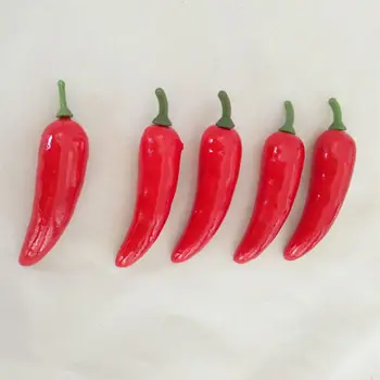 100ks Realistické Realisticky Umelé Červené Korenie Hot Chili Simulácia Falošné Zeleninou Domácej Strany Kuchyňa Dekorácie