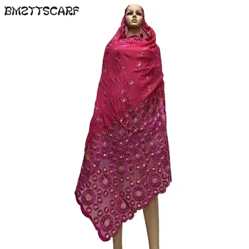 Nové Moslimská Šatka africkej ženy šatku šály, vysoká kvalita ťažké bavlna zápas čistý šatka veľká veľkosť šatka pre pashmina BM706