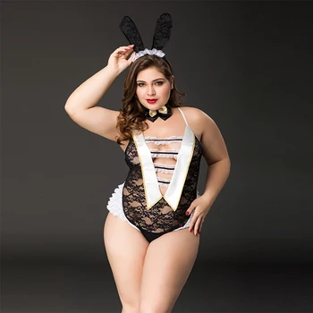 Horúce Úsek Bunny Kombinézach Veľká Veľkosť Sexy Spodnú Bielizeň Sexy Duté Z Čipky Jednotné Pre Ženy Erotická Bielizeň
