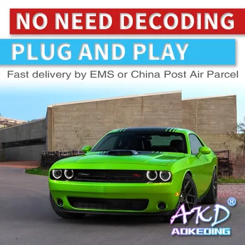 AKD Auto Styling pre Dodge Challenger Svetlomety-2019 Nový Challenger LED Reflektor led Signál Drl Bi Xenon Auto Príslušenstvo