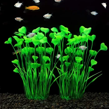 Praktické Plastové akvárium Rastliny, Umelé Vysoký Akvarijné Rastliny pre akvárium Dekor, 15.75 Palcov (Balenie 2)