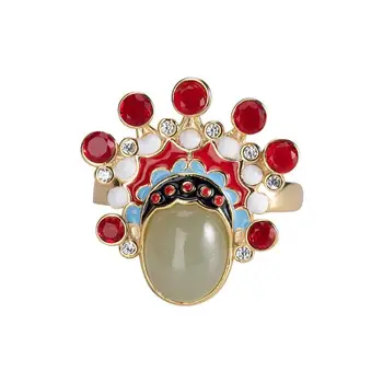 Originálny Dizajn Čínskej Tradičnej Kultúry Peking Opera Južnej Červený Turmalín Otvoriť Krúžok Kúzlo Očarujúce dámske Šperky Značky