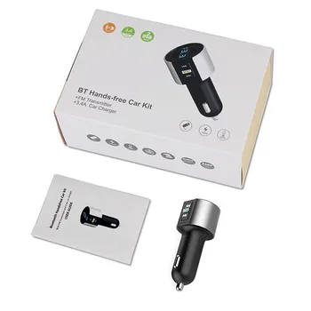 Bluetooth Auto USB Nabíjačka s Dual LED Displej, Rýchle Nabitie FM Vysielač Bezdrôtového Rádiového modulu Adaptér pre MP3 Prehrávač 3.4