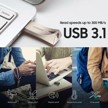 SAMSUNG BAR Plus USB Flash Disk 32Gb 64Gb pero 256 gb disk 128GB kovov u diskov memory stick ukladacie zariadenie mini kl ' úč USB3.1