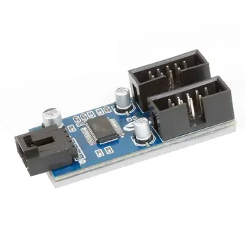 10pcs/veľa XT-XINTE 1 až 2 Doske Predlžovací Kábel USB Adaptér 9Pin USB HUB rozbočovač Konektory s 30 cm Kábel