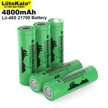 1-4pcs LiitoKala Lii-48S 3,7 V 21700 4800mAh li-lon Nabíjateľná Batéria 9.6 moc 2C Miera Vypúšťania ternární lítiové batérie