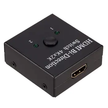 Grwibeou 4K HDMI Switch S 2 Porty Bi-directional 1x2 / 2x1 HDMI Prepínač Splitter Ultra HD 1080P 3D HDR HDCP pre PS4 Xbox HDTV