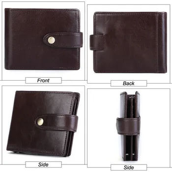 MISFITS Originálne Kožené pánske Mini Peňaženka Bežné Hasp Slim Peňaženky Krátke Malé Peňaženky s Držiteľom Karty Vrecku Ultra Tenký Dizajn