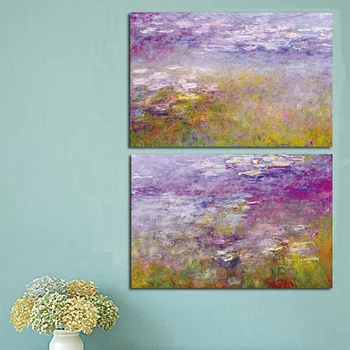 Claude Monet lekná Maľovanie Impresionistického olejomaľba Plagáty a tlač na Umelecké Plátno na Stenu Obrázok pre Obývacia Izba