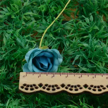 60pcs/veľa 2cm Hodváb Gradient Mini Ruže Umelý Kvet Kytice Pre Svadobné Dekorácie DIY Veniec Darček Scrapbooking Plavidlá Kvet