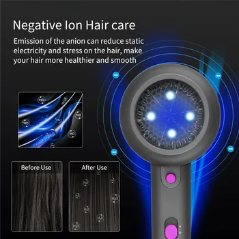 1800W, Negatívne Ióny Vlasov 3 Gears Vetry na Vlasy DC Motor Professional Salon Elektrický sušič vlasov Styler Použitie v Domácnosti