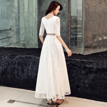 Dámske Elegantné luk Vyšívané Šaty 2019 Lete Maxi Šaty pre Ženy Dlho Vestido de festa Prom Šaty Formálne Šaty Party Šaty