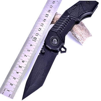440C nehrdzavejúcej ocele skladací nôž priestor hliníka, rukoväť čierna outdoor camping lov prežitie nôž skladací nôž