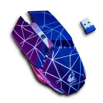 1600 DPI Wireless Gaming Mouse Stlmiť 2.4 G Bezdrôtová Nabíjateľná Myši Svietiace LED Podsvietený Optická Počítačová Myš Pre Notebook PC