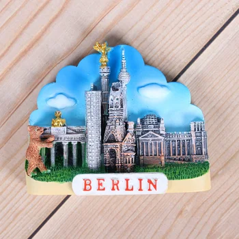 Nemecký chladnička prilepili Berlíne, budova magnet prilepili 3d magnety na chladničku Heidelberg Kolínska Katedrála na Svete cestovného ruchu, suvenírov