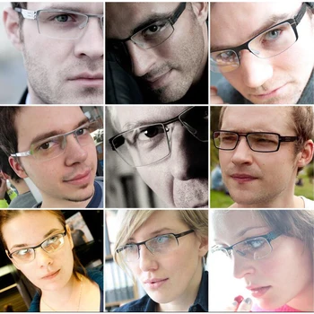 Z nehrdzavejúcej Ocele okuliare, rám ženy 2019 ZNAČKY Značky Retro móda okuliare rámy pre mužov Krátkozrakosť počítač okuliare 8148 Blbecek