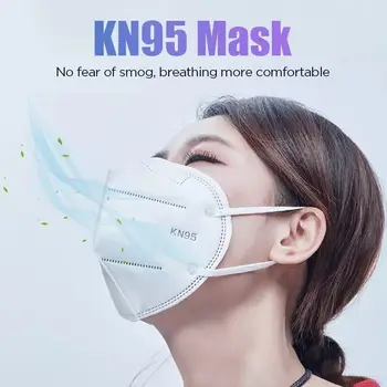 Rýchle Dodanie KN95 Prachotesný Anti-fog A Priedušná pleťové Masky Filtrácie Úst Masky 5-Vrstva Úst Utlmiť Kryt Maska