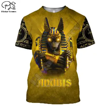 PLstar Vesmíru Horus Dávnych Horus Egyptský Boh Eye of Pharaoh Egypt Anubis tvár 3d Vytlačené T-shirt Muži/Ženy Unisex Streetwear