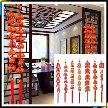 Čínsky jarný Festival uzlov žabky červenej papriky string prívesky, ozdoby strany rozloženie izieb Chinease nový rok dekorácie