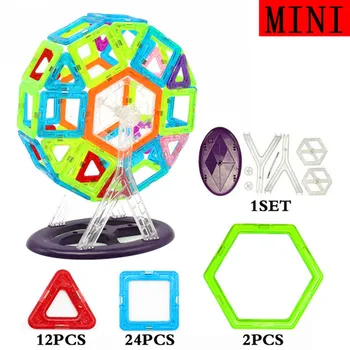16-60PCS Mini Magnetické Bloky Vzdelávacie stavebnicový Modely & Budovy Hračka ABS Magnet Dizajnér Deti Darček