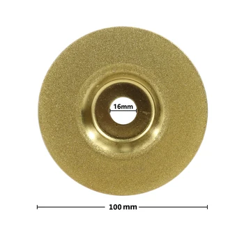 Brúsne Nástroje 1pcs TiN Povlak Diamond pílového Kotúča Disk 100x16mm odrezať Disky Brúsne Koliesko Sklo Cuttering pílového Kotúča